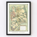 Vintage Map of San Joaquin, California 1910