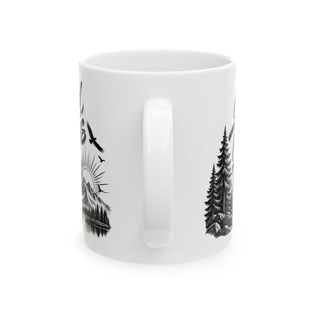 Ceramic Mug - 'Good Things Take Time' Mountain & Forest Coffee Cup (11oz, 15oz)