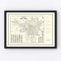 Vintage Map of San Jose, California 1920