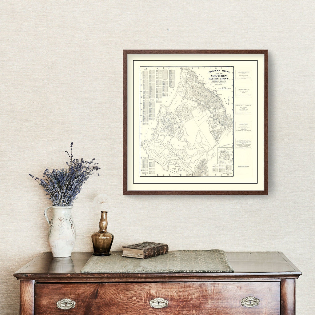 Vintage Map of Monterey, California 1920