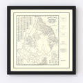 Vintage Map of Monterey, California 1920