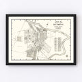Vintage Map of Redding, California 1920