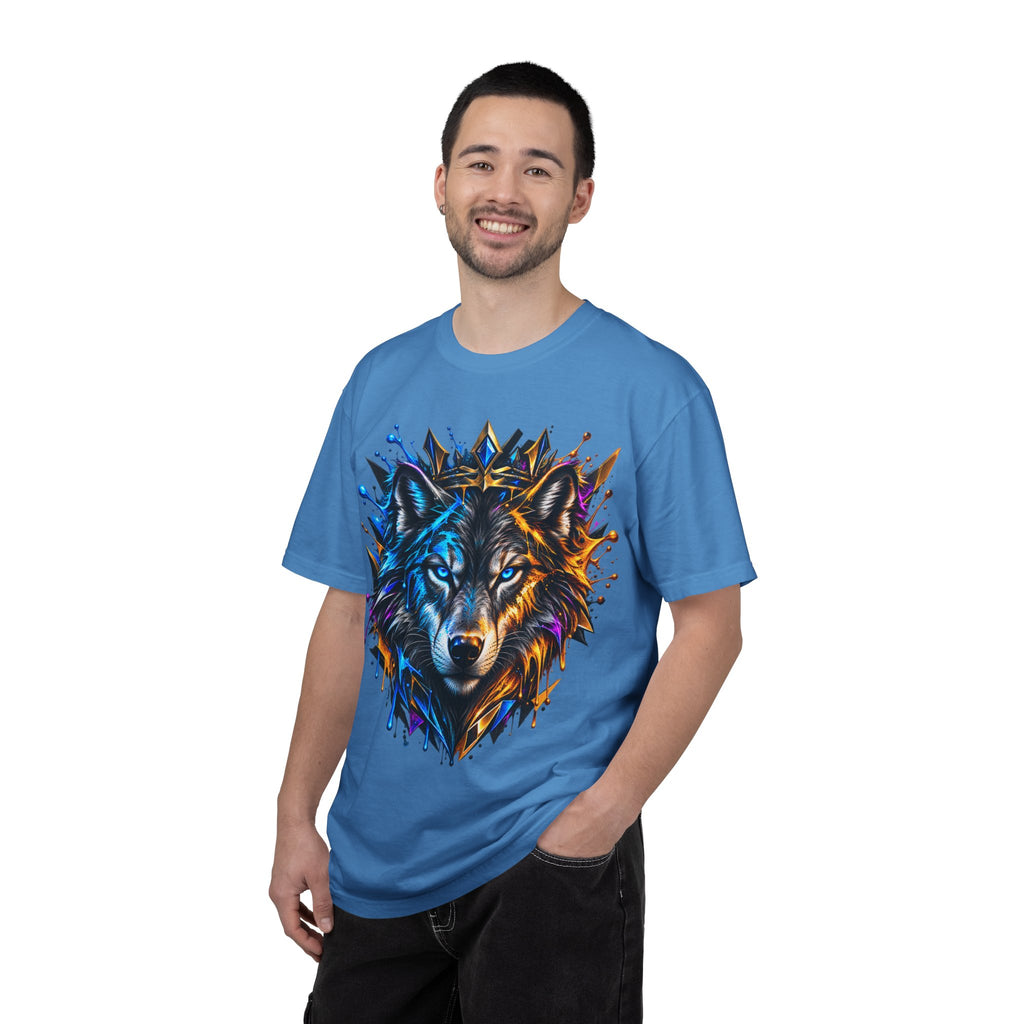 Wolf Head Graphic T-Shirt — Colorful Splash Art Tee