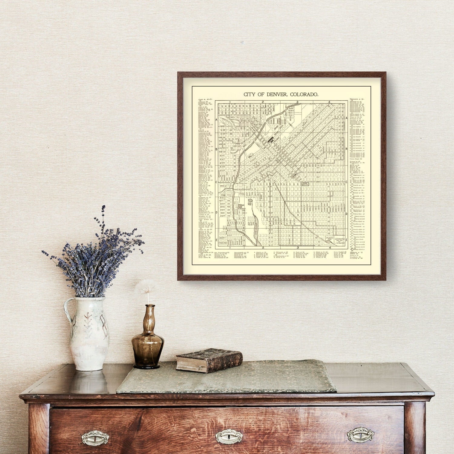 Vintage Map of Denver, Colorado 1901