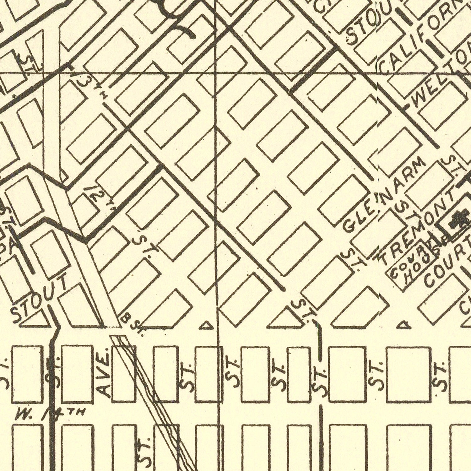 Vintage Map of Denver, Colorado 1901
