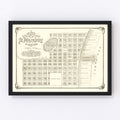 Vintage Map of St. Petersburg, Florida 1889
