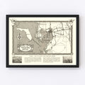Vintage Map of Tampa, Florida 1928