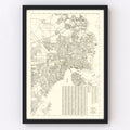 Vintage Map of Jacksonville, Florida 1929
