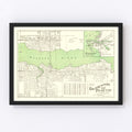 Vintage Map of Bradenton, Florida 1940