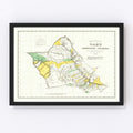 Vintage Map of Oahu, 1881