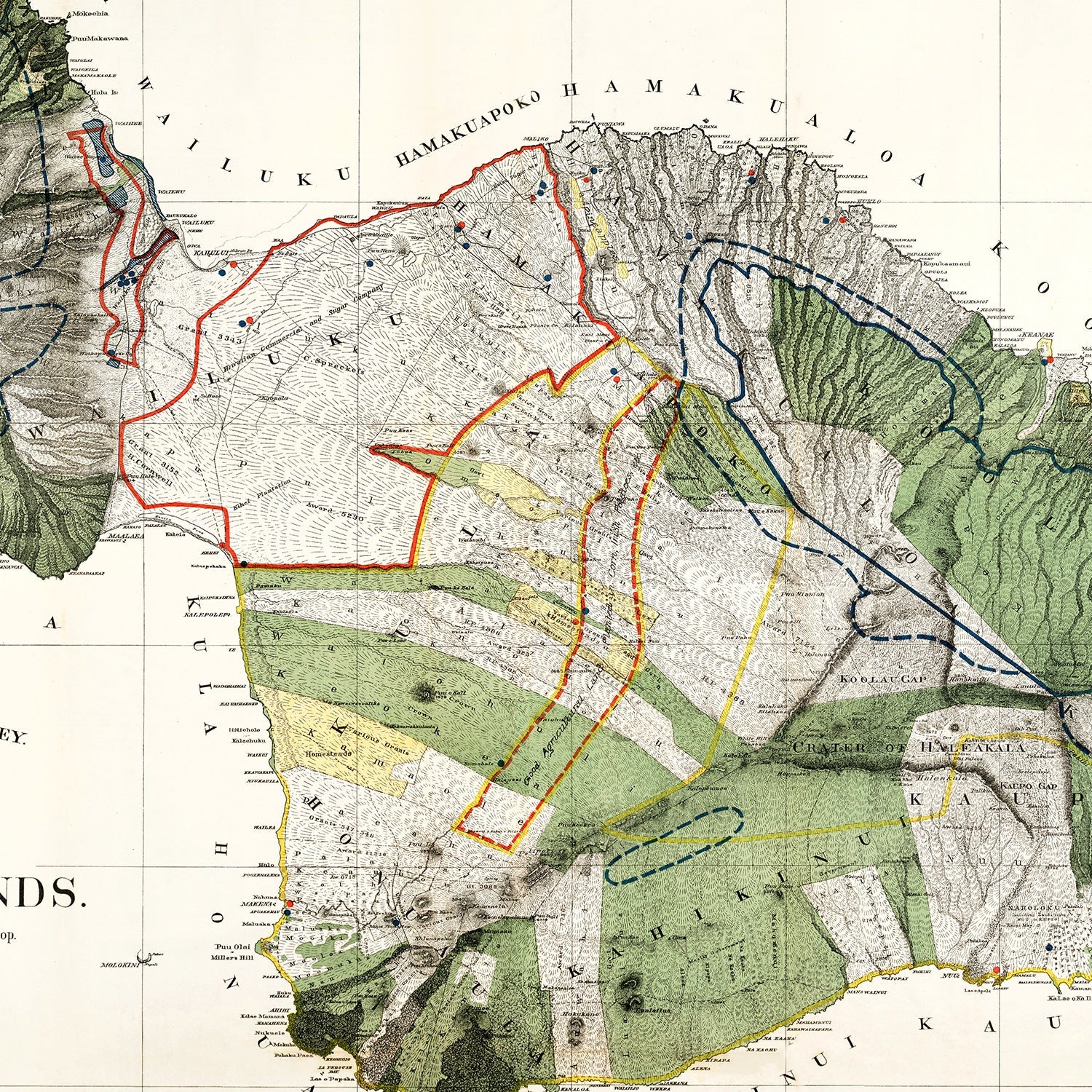 Vintage Map of Maui, 1903