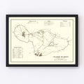 Vintage Map of Maui, 1924