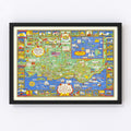 Vintage Map of Honolulu, Hawaii 1927