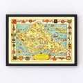 Vintage Map of Oahu, 1933