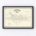 Vintage Map of Buffalo Hump Camp, 1899