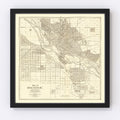 Vintage Map of Boise, Idaho 1912