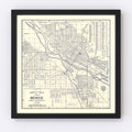 Vintage Map of Boise, Idaho 1920