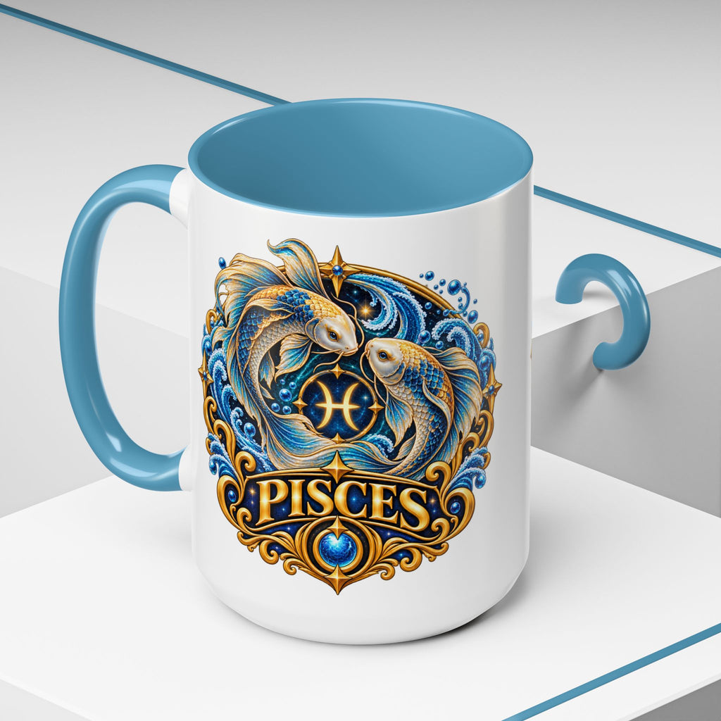 Pisces Zodiac Coffee Mug — Decorative Accent Astrology Mug (11/15oz)