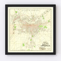 Vintage Map of Louisville, Kentucky 1906