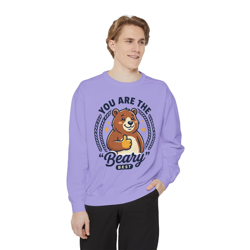 You Are The Beary Best Sweatshirt — Cute Thumbs-Up Bear Graphic