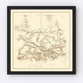Vintage Map of Hagerstown & Funkstown, 1879