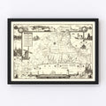 Vintage Map of Martha's Vineyard, 1935