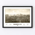 Vintage Map of Warwick, New York 1887