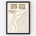 Vintage Map of Great Falls, Montana 1883