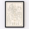 Vintage Map of Butte, Montana 1939