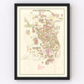 Vintage Map of Omaha, Nebraska 1887