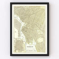 Vintage Map of Brooklyn, New York 1890