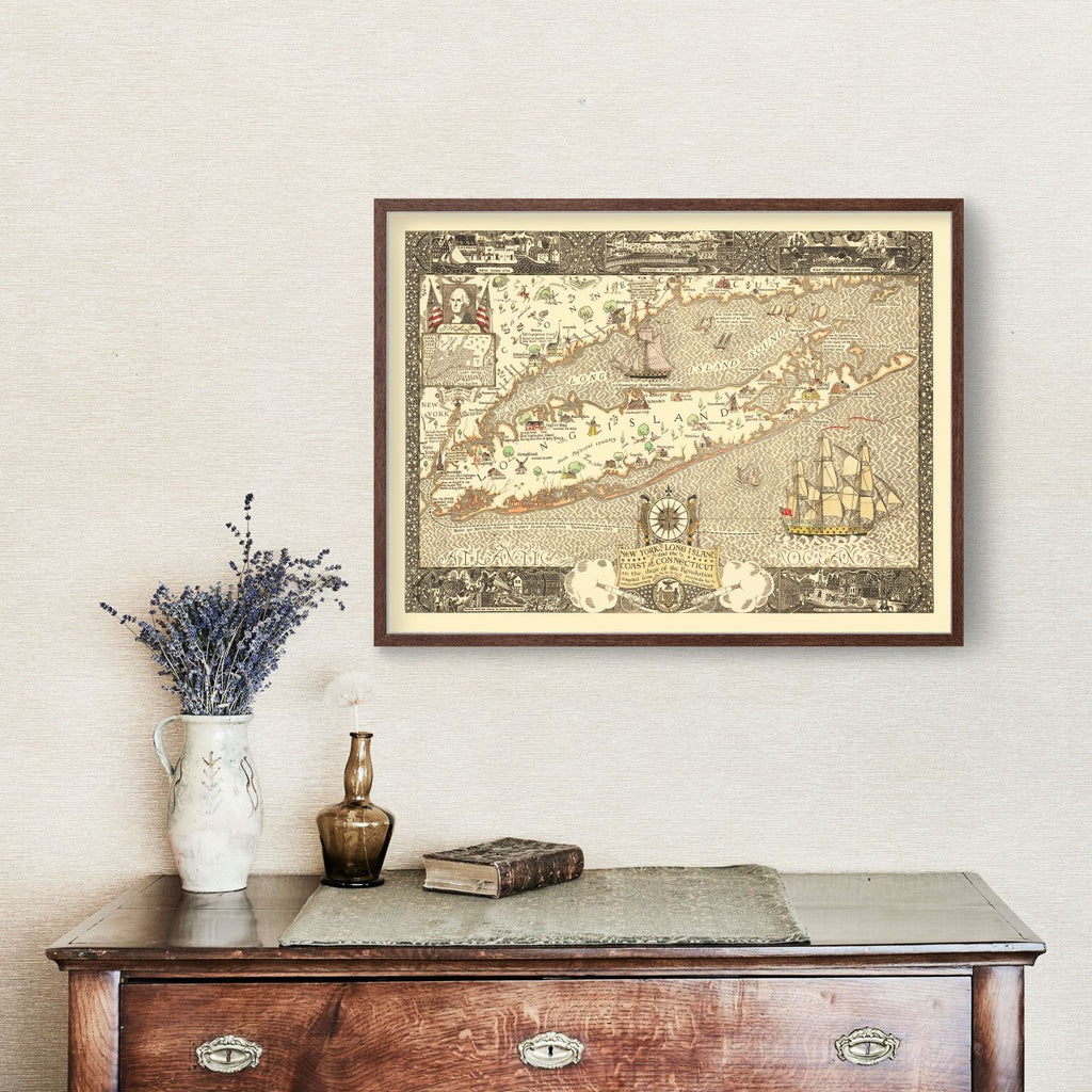 Vintage Map of New York City, New York 1931
