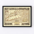 Vintage Map of New York City, New York 1931