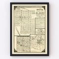 Vintage Map of El Reno, Oklahoma 1891