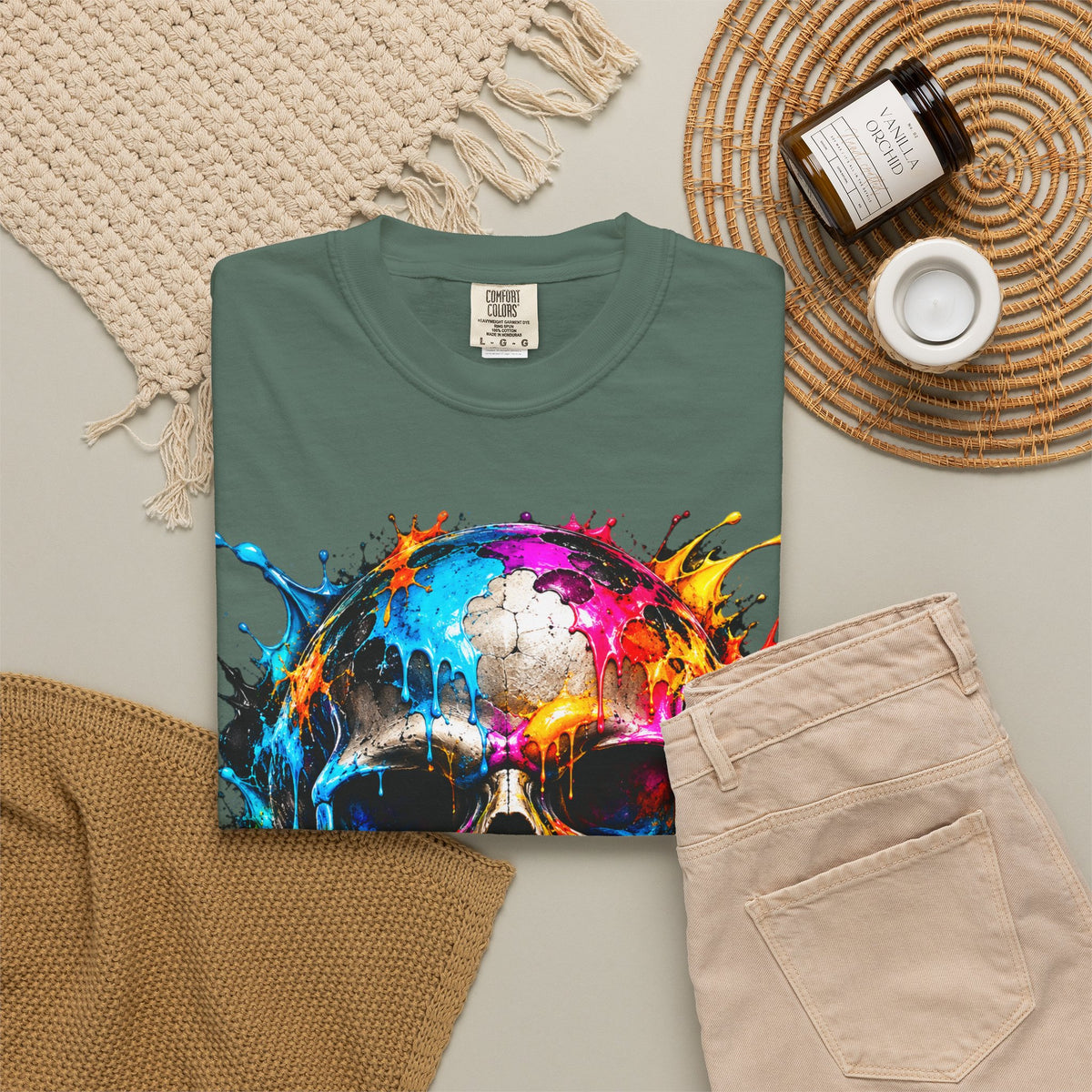 Color Splash Skull T-Shirt