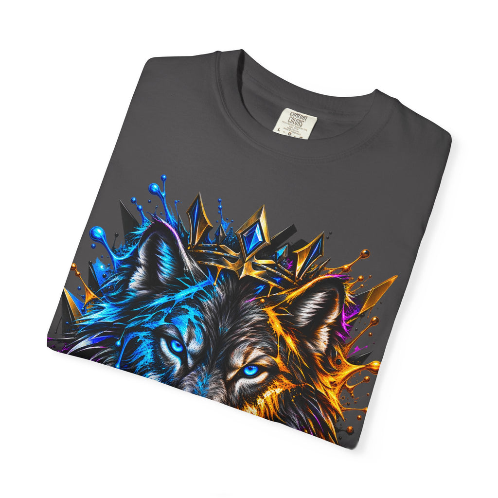 Wolf Head Graphic T-Shirt — Colorful Splash Art Tee