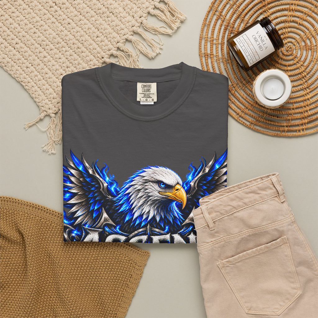 Ascend Eagle T-Shirt — Bold Blue Eagle Graphic Tee