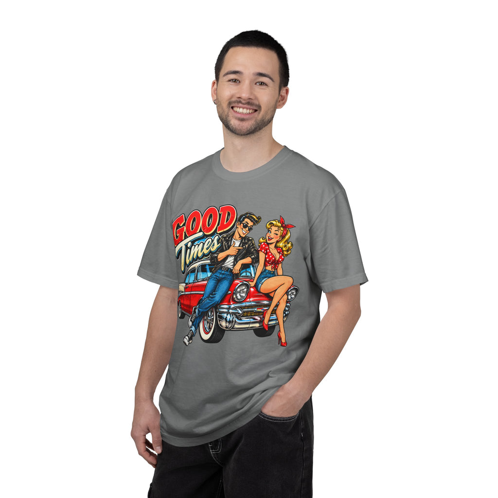 Good Times Retro Car Tee — Vintage 1950s Rockabilly Graphic T‑Shirt