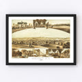 Vintage Map of Waverly, New York 1881
