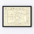 Vintage Map of Fort Worth, Texas 1928