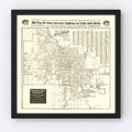 Vintage Map of Salt Lake City, Utah 1926