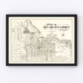 Vintage Map of Salt Lake City, Utah 1888