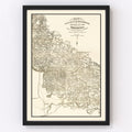 Vintage Map of Richmond, Virginia 1867