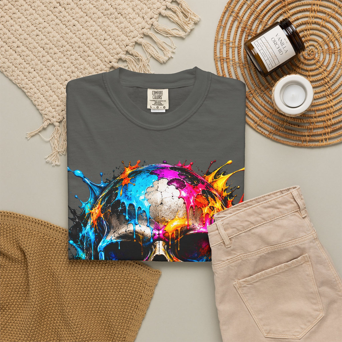 Color Splash Skull T-Shirt