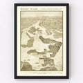 Vintage Map of Whidby Island, 1910