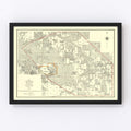 Vintage Map of Volk Field Air Base, 1902