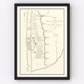 Vintage Map of Prairie des Chiens, Wisconsin 1834