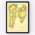Vintage Map of Lake Lucerne, 1866