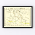 Vintage Map of Upper Missouri River, 1825