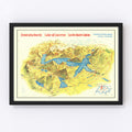 Vintage Map of Lake Lucerne, 1938